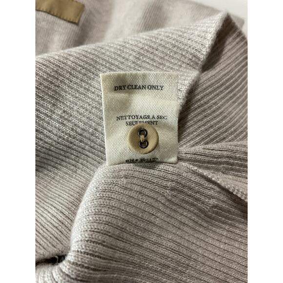 Ulla Johnson Ribbed Beige Drew Polo Sweater Size Small - Picture 6 of 6